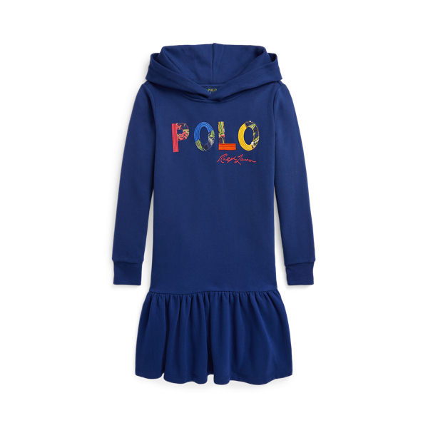 Robe sweat a capuche et logo en molleton