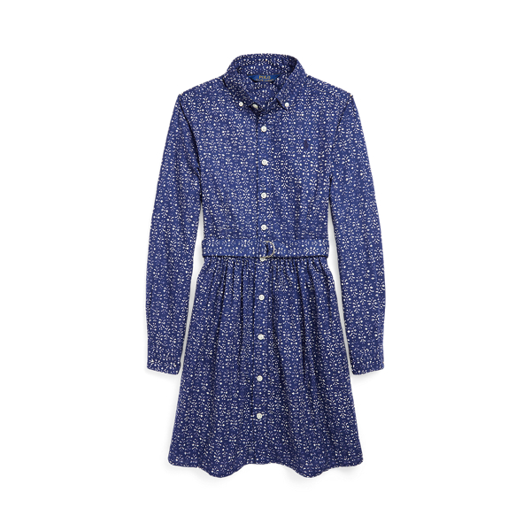 Belted Abstract-Print Oxford Shirtdress GIRLS 7–14 YEARS 1