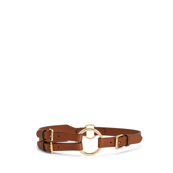 Tri-Strap O-Ring Leather Belt Lauren 1