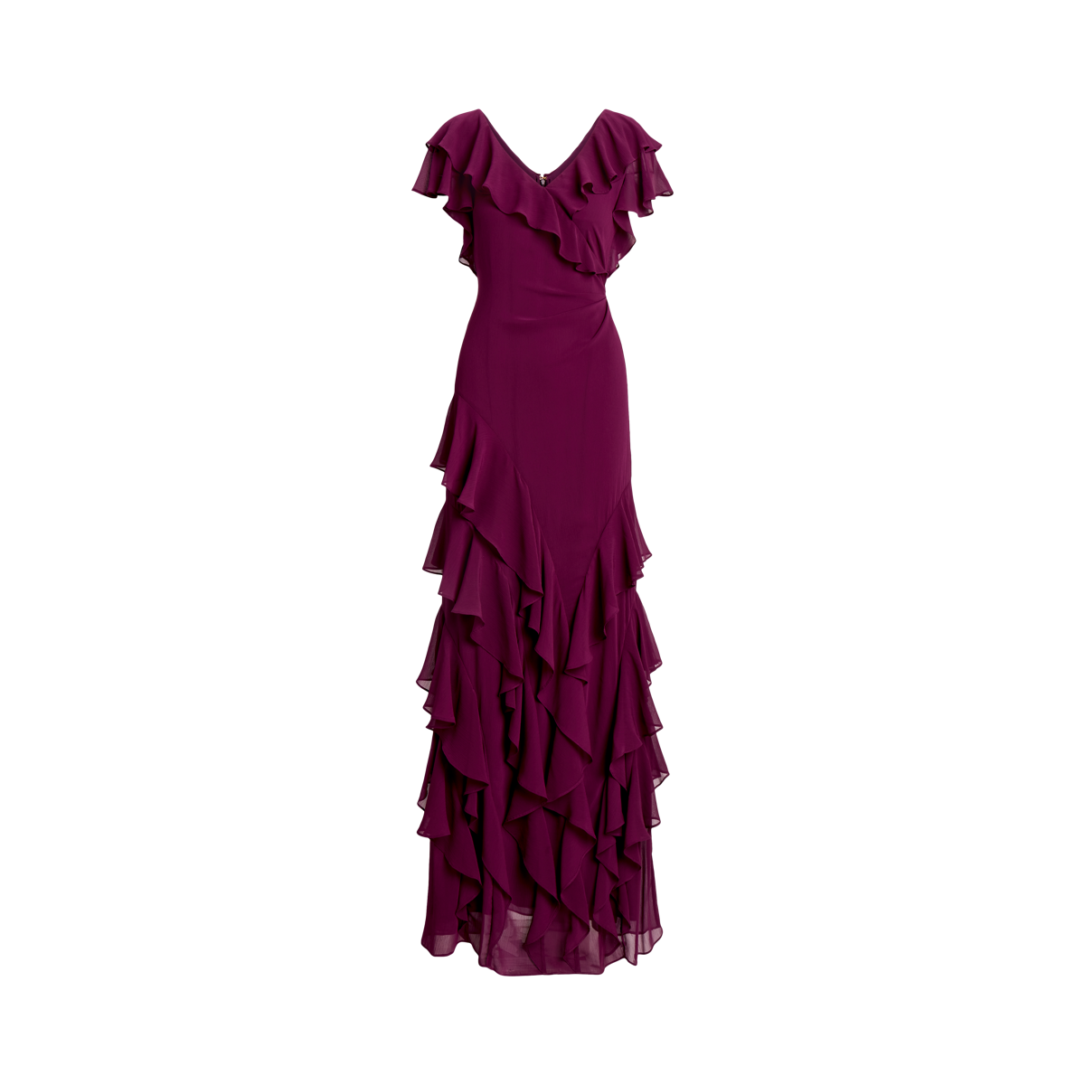 Lauren ralph lauren ruffled georgette dress outlet