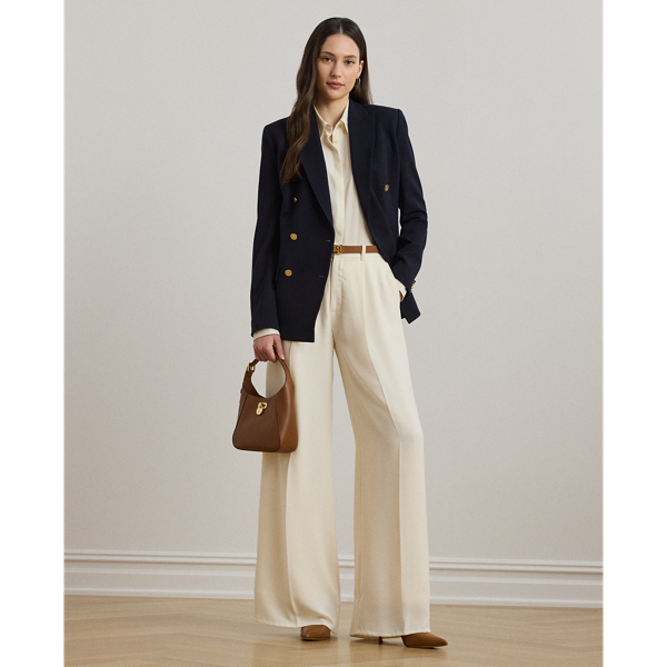 Double-Faced Georgette Wide-Leg Pant