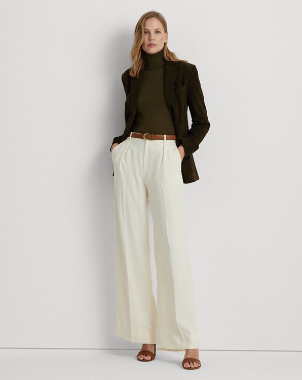 Double-Faced Georgette Wide-Leg Pant
