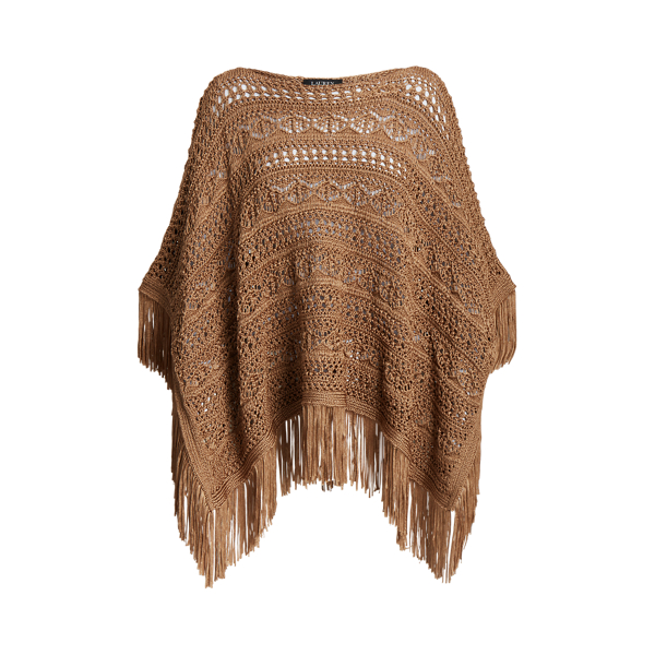 Fringe poncho deals sweater