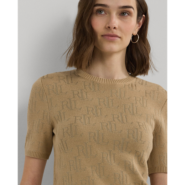 Monogram Shadow Jacquard Short-Sleeved Pullover - Women - Ready-to