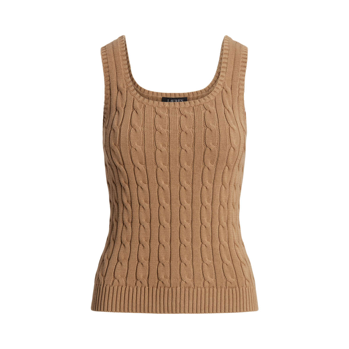 Cable-Knit Sleeveless Sweater