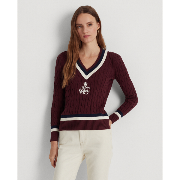 Pull de cricket torsadé en coton