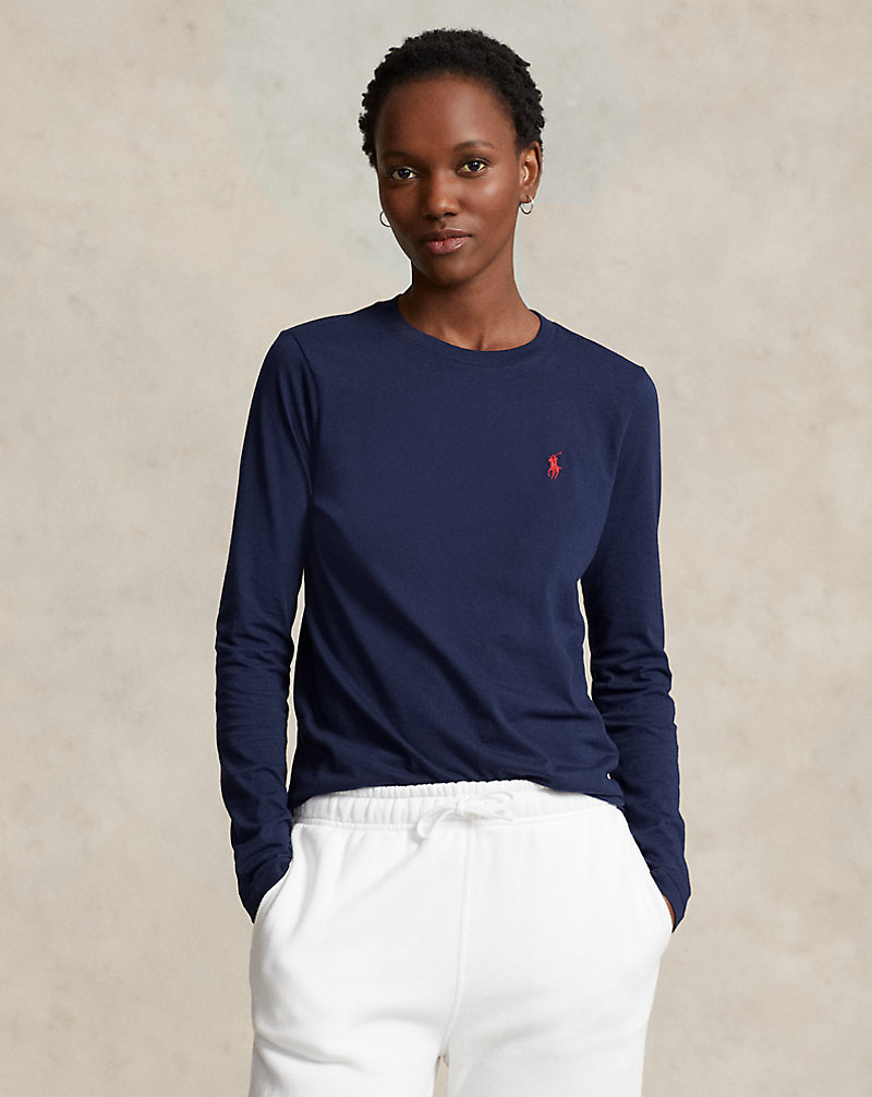 Long-Sleeve Jersey Crewneck T-Shirt Polo Ralph Lauren 1