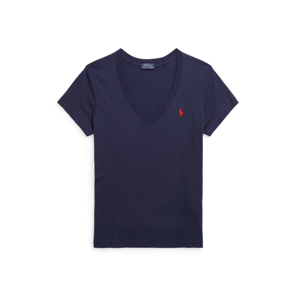 Polo Ralph Lauren – T-Shirt in Navy mit großem Polospieler-Print auf dem  Rücken