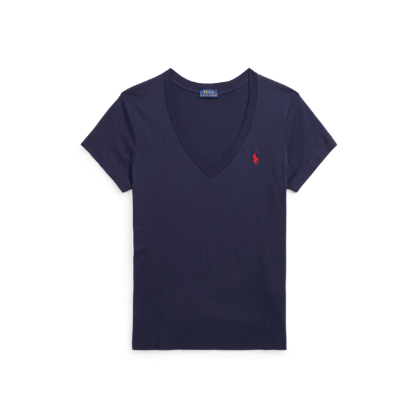 Cotton Jersey V-Neck Tee  Ralph Lauren® Australia