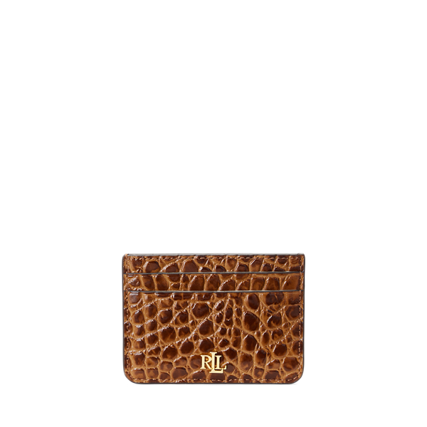 Porte-cartes cuir gaufré façon crocodile