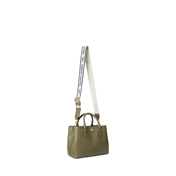 Lauren by Ralph Lauren Mini Leather Marcy Satchel in Natural