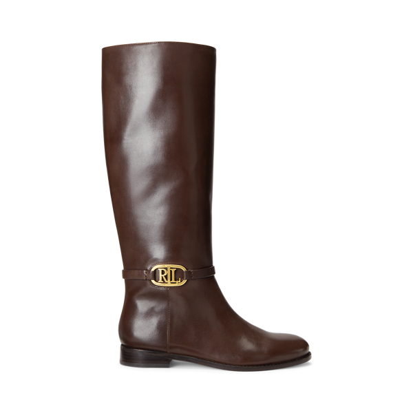 Bridgette Burnished Leather Tall Boot for Women Ralph Lauren UK