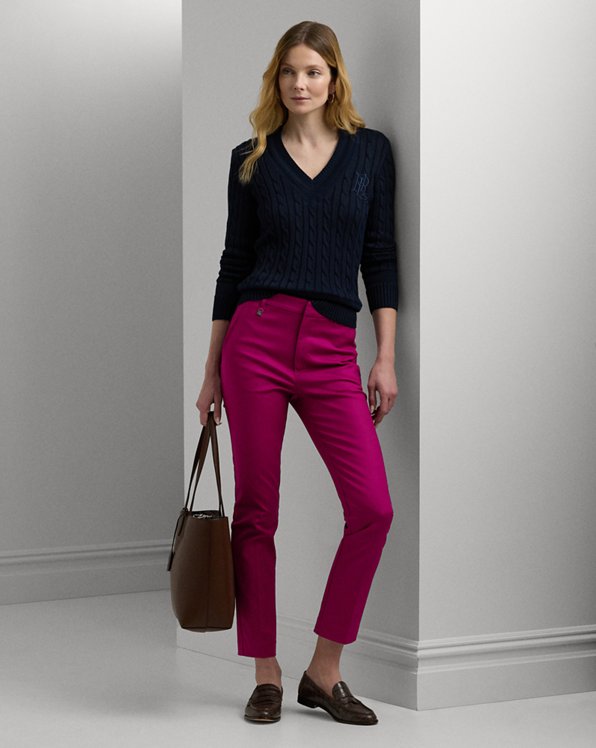 Double-Faced Stretch Cotton Trouser