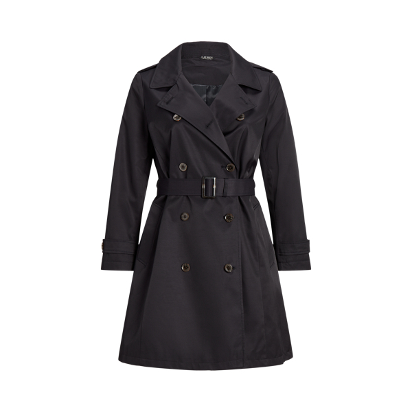 Lauren ralph lauren belted water resistant trench coat hot sale
