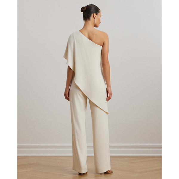 Cape Georgette One Shoulder Jumpsuit for Women Ralph Lauren PY