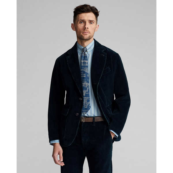 Unconstructed Indigo Corduroy Sport Coat