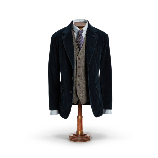 Unconstructed Indigo Corduroy Sport Coat