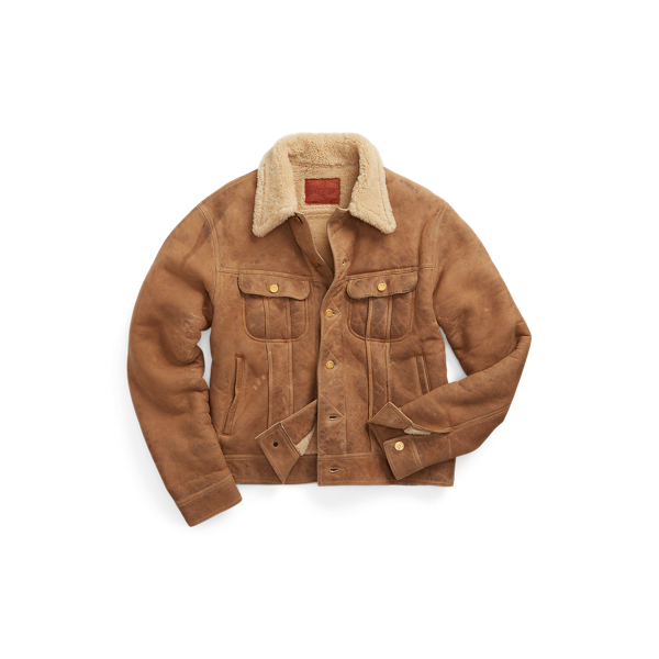 Ralph lauren shearling coat sale