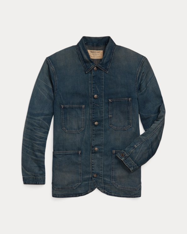 Cotton-Linen Denim Engineer Jacket