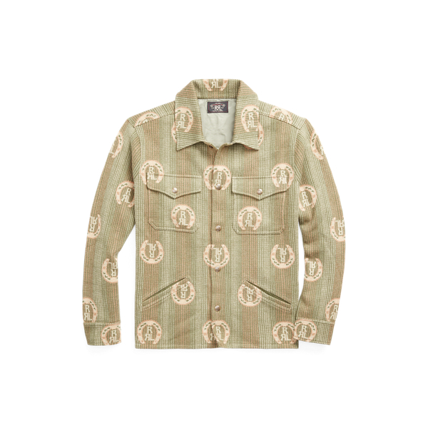 Horseshoe-Logo Cotton Overshirt Sweater
