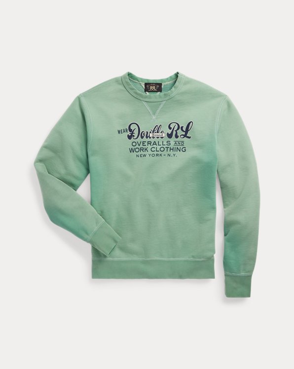 Garment-Dyed Logo Fleece Sweatshirt