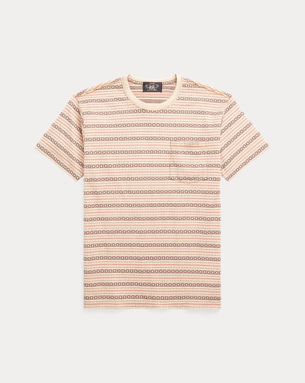 Striped Jacquard Pocket T-Shirt