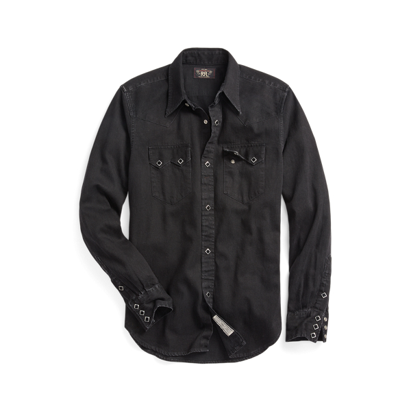 Slim Fit Denim Western Shirt RRL 1