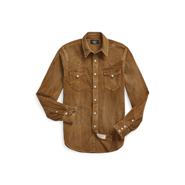 Slim Fit Corduroy Western Shirt