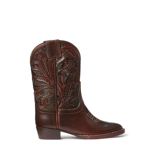 Mini Plainview Hand-Tooled Leather Boot RRL 1