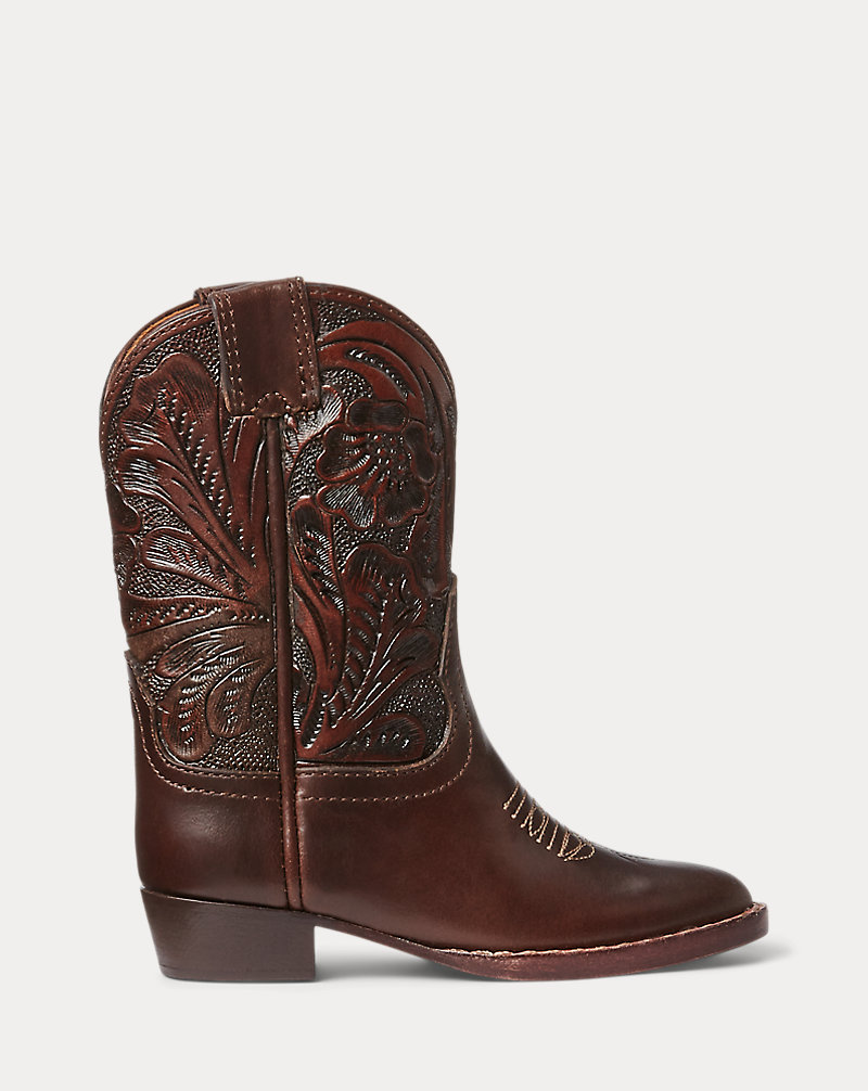 Mini Plainview Hand-Tooled Leather Boot RRL 1