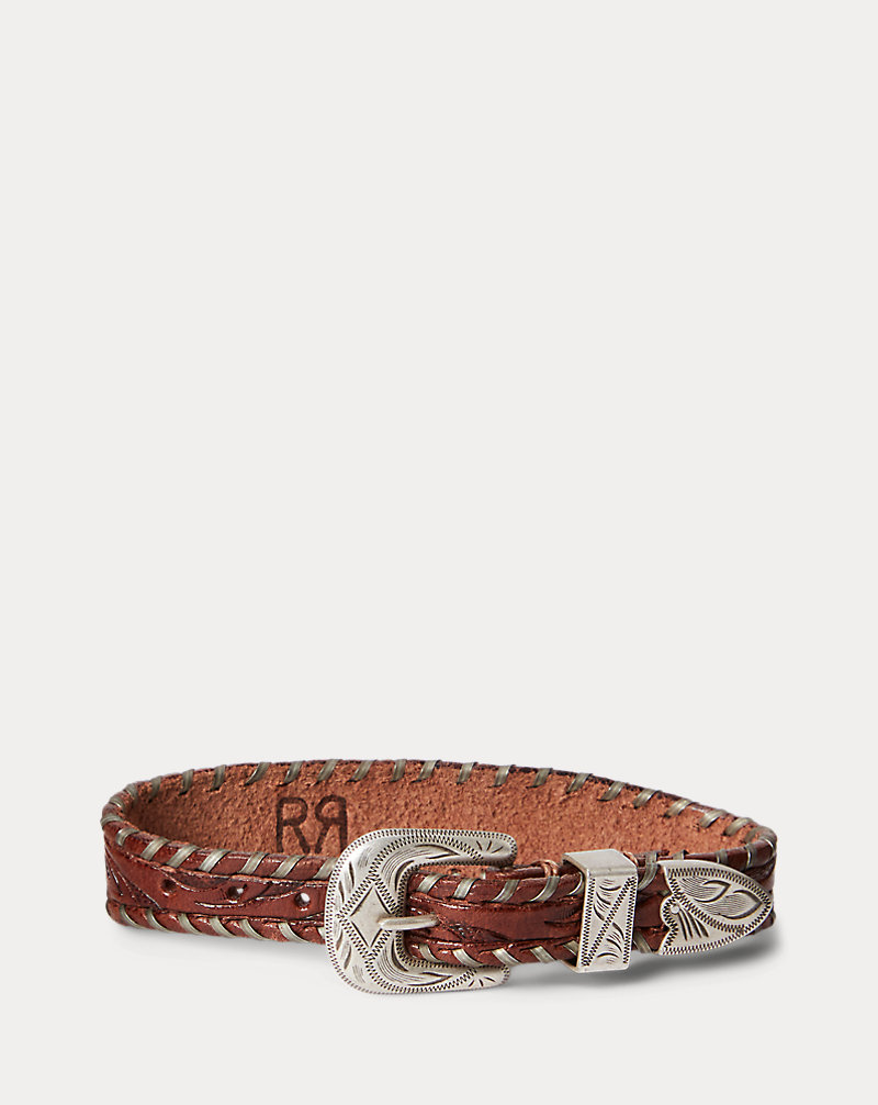 Hand-Tooled Leather Bracelet RRL 1