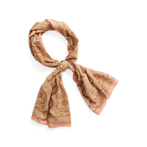 Medallion-Print Cotton Scarf