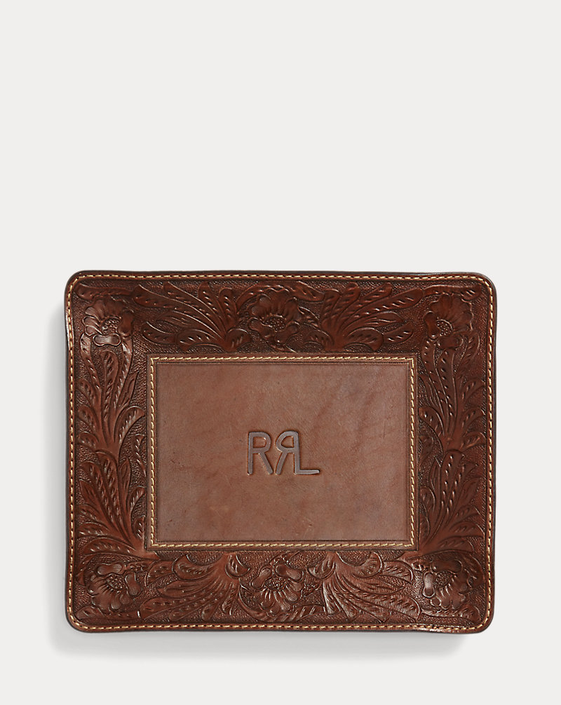 Hand-Tooled Leather Valet Tray RRL 1