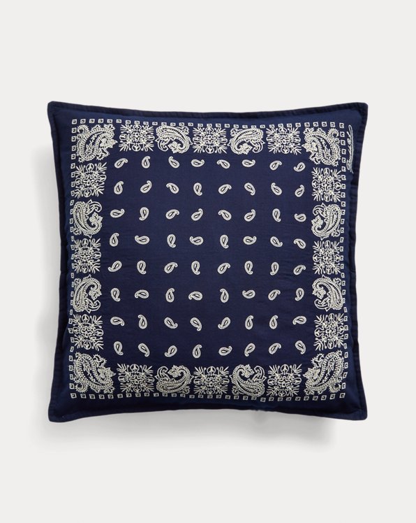Embroidered Bandanna Pillow