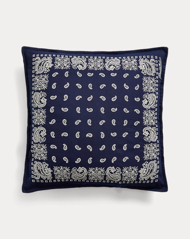 Embroidered Bandanna Pillow RRL 1