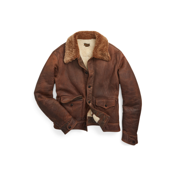 Ralph lauren shearling jacket clearance