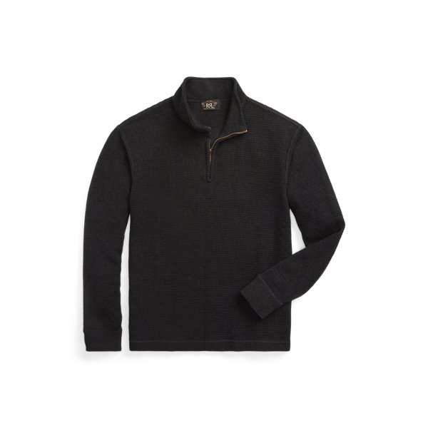 Waffle knit quarter zip clearance