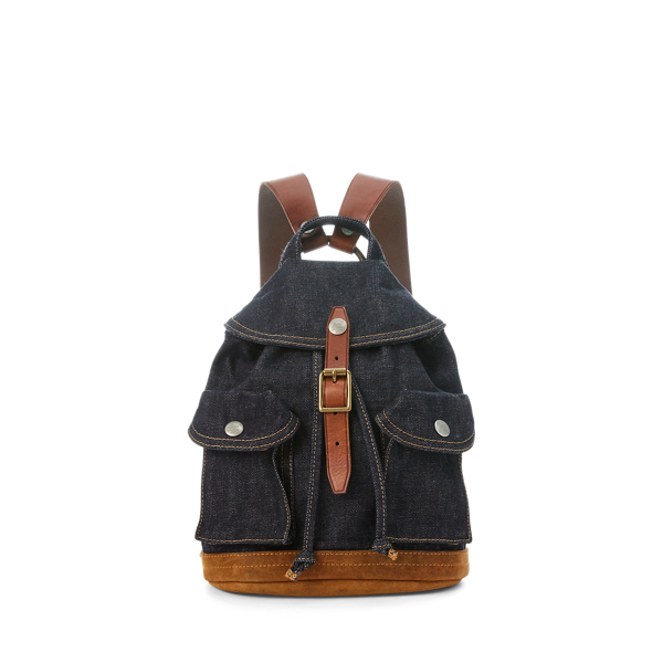 Mini denim backpack deals