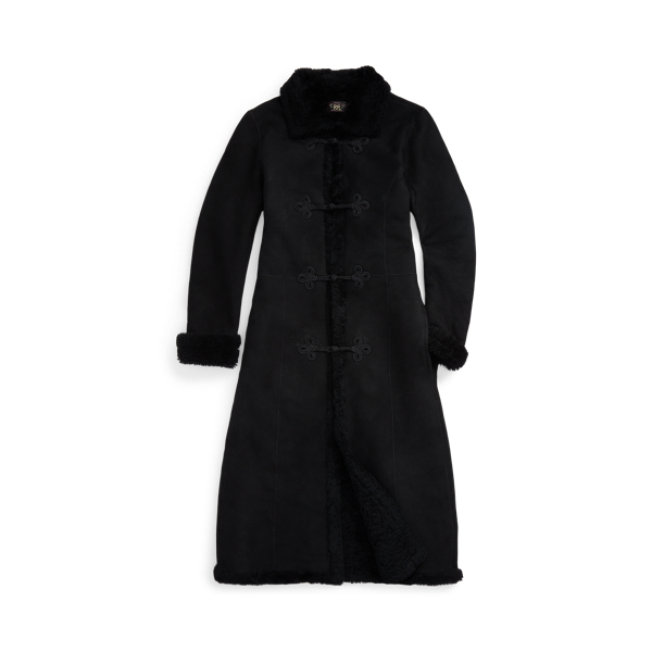 Ladies discount shearling coat