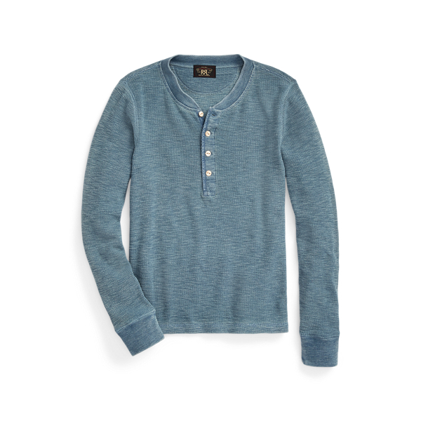 Stretch-Cotton Waffle Henley RRL 1