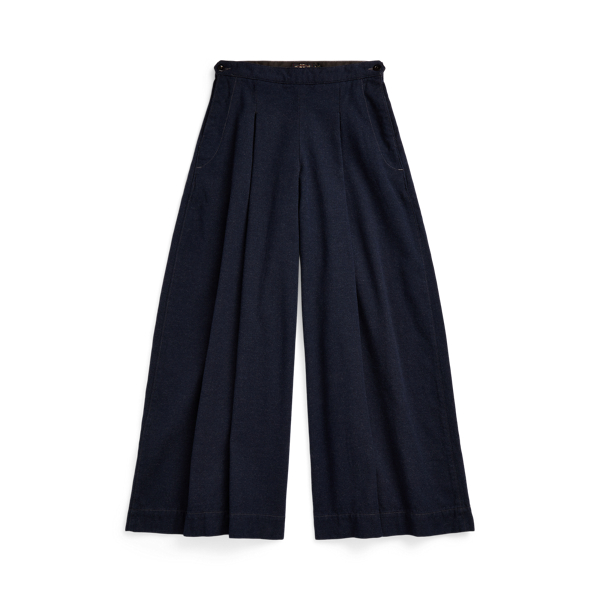 Cotton-Wool Twill Culotte Pant