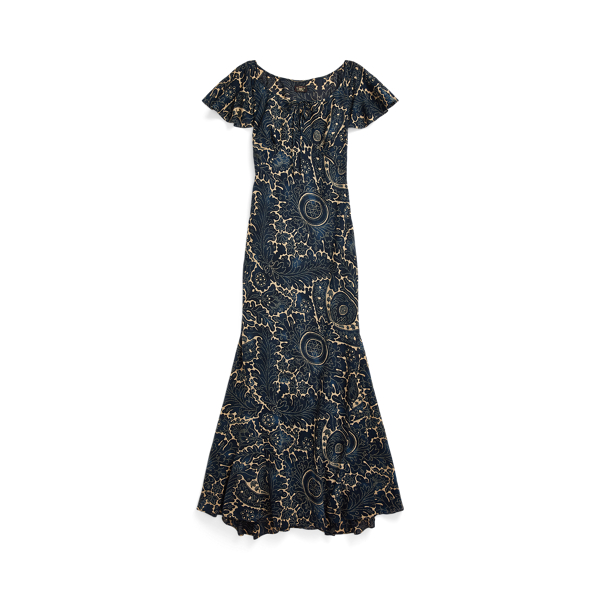 Ralph lauren cotton sales voile midi dress