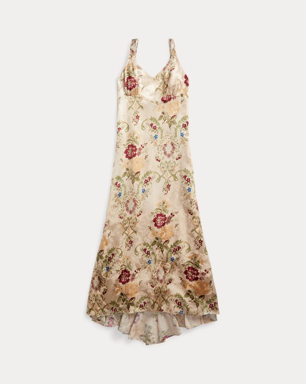 Floral Silk-Blend Jacquard Dress