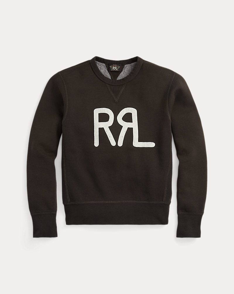 Logo Cotton-Blend Fleece Sweatshirt RRL 1