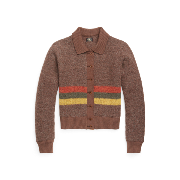 Striped Wool-Blend Cardigan