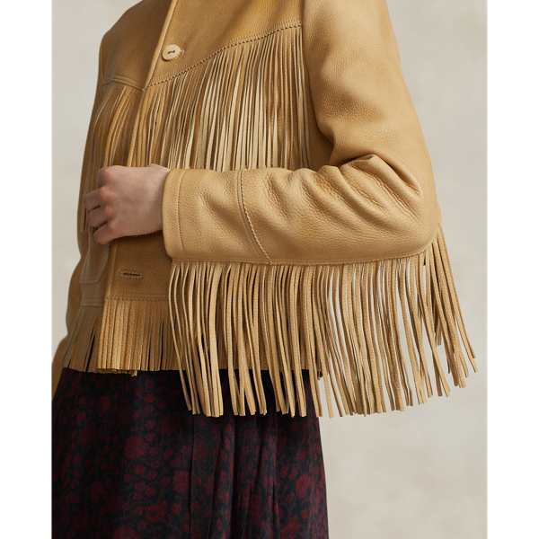 Coat with fringe deals