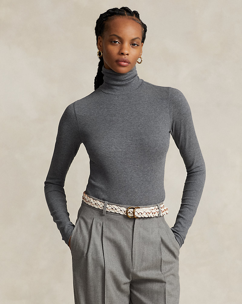 Stretch Ribbed Turtleneck Polo Ralph Lauren 1