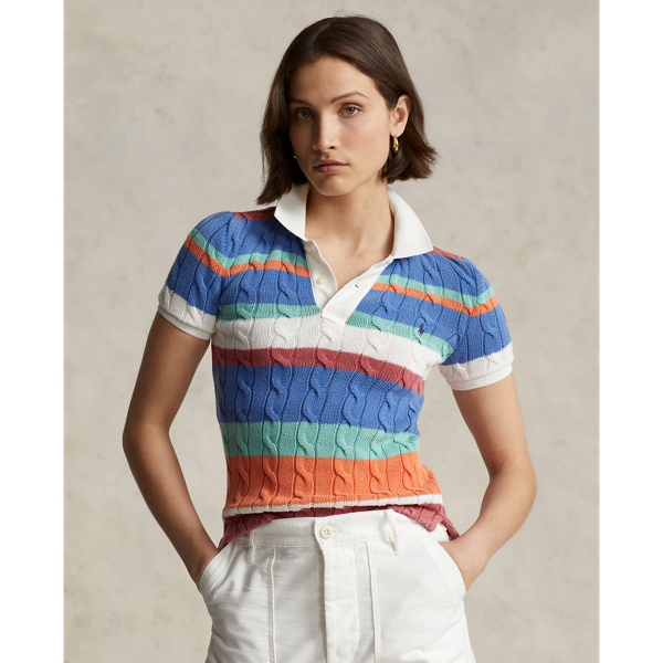 knit polo top