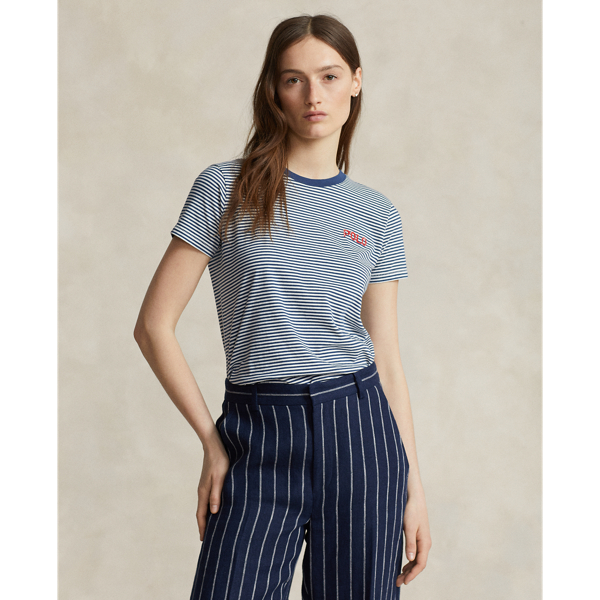 Shrunken-Fit Jersey-T-Shirt mit Streifen Polo Ralph Lauren 1