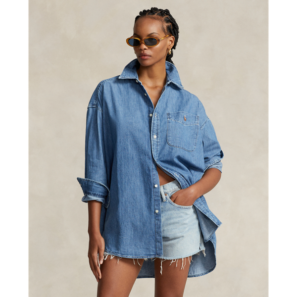 Oversized Long Denim Shirt Polo Ralph Lauren 1